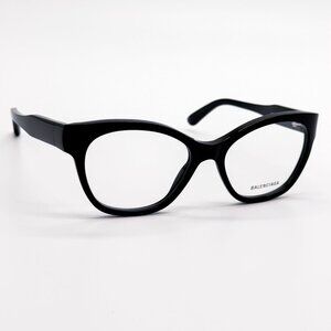NEW BALENCIAGA EYEGLASSES BB0213O 001 ROUND BLACK WOMEN EYEWEAR BALENCIAGA